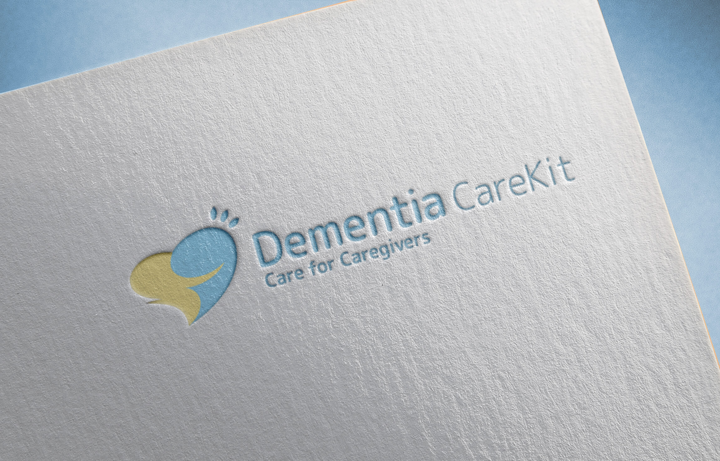 mockup pressed logo onto thick paper