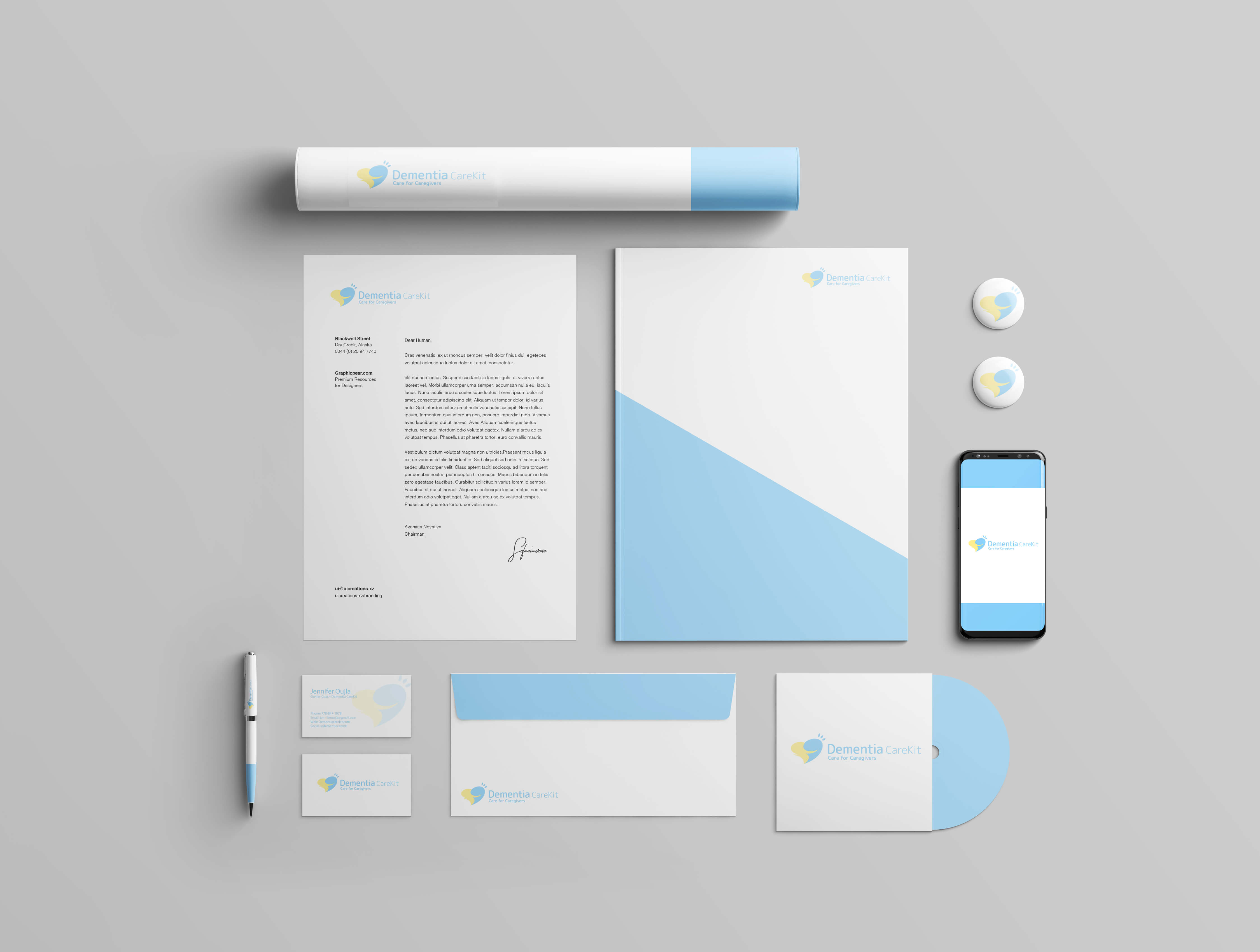 stationary with demck branding